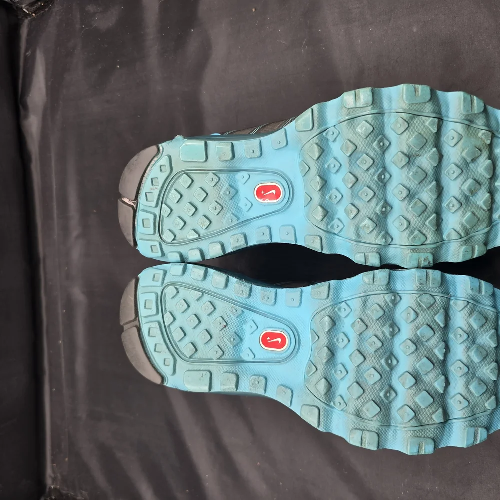 Nike Gray and Blue Athletic‎ Shoes with Cushioned Midsole